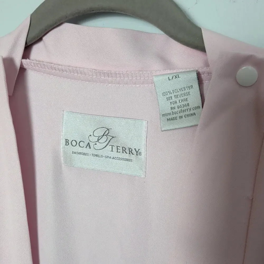 Boca Terry Sz L/XL Pink Medi-Robe Soft Spa Hospital Gown Maternity Postpartum